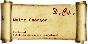 Weitz Csongor névjegykártya